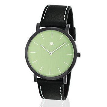 SOB1006 SOB Steel , Black Case, Green Dial
