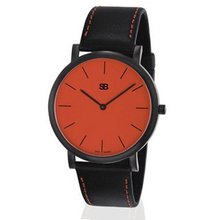 SOB1008 SOB Steel , Black Case, Red Dial