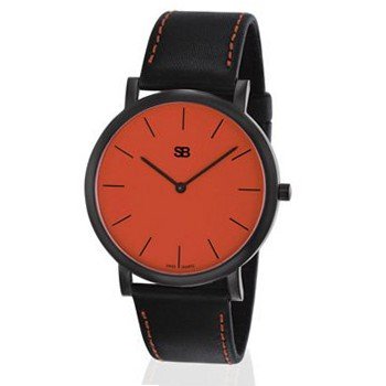 SOB1008 SOB Steel , Black Case, Red Dial