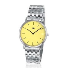 SOB1011/BRLINK Steel Blaze with Yellow Dial, Steel Bracelet