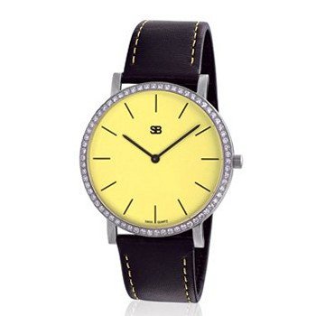 SOB1011/DIA SOB Steel , Yellow Dial, Full Diamond Bezel