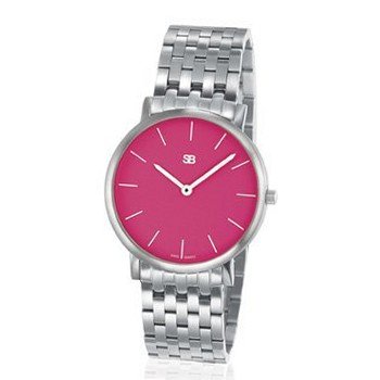 SOB1015/BRLINK Steel Blaze with Pink Dial, Steel Bracelet