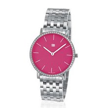 SOB1015/DIA Steel Blaze , Pink Dial, Full Diamond Bezel, Steel Bracelet