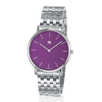 SOB1016 Steel Blaze with Purple Dial, Steel Bracelet