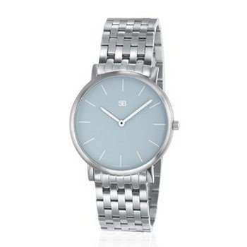 SOB1018/BRLINK Steel Blaze with Sky Blue Dial, Steel Bracelet