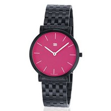 SOB1021/BRLINK Steel Blaze , Pink Dial, Black Case & Bracelet