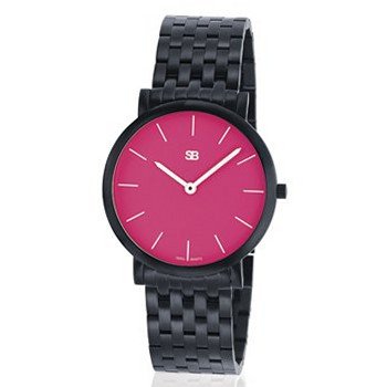 SOB1021/BRLINK Steel Blaze , Pink Dial, Black Case & Bracelet