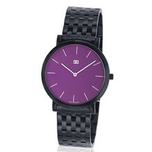 SOB1022/BRLINK Steel Blaze , Purple Dial, Black Case & Bracelet