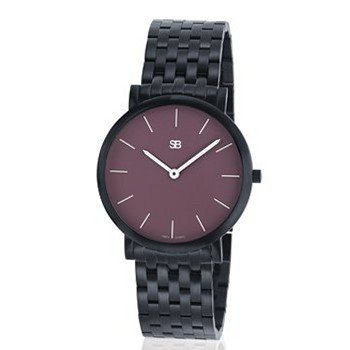 SOB1023/BRLINK Steel Blaze , Plum Dial, Black Case & Bracelet