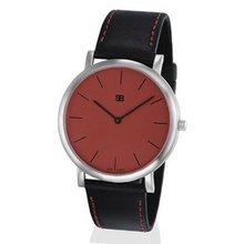 SOB1029 SOB Steel with Dark Red Dial