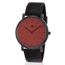 SOB1030 SOB Steel with Dark Red Dial