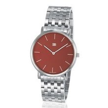 SOB1031/BRLINK Steel Blaze , Maroon Red Dial, Steel Bracelet