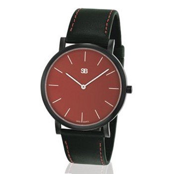 SOB1032 SOB Steel with Dark Red Dial