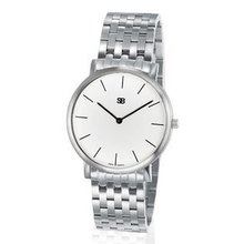SOB1101/BRLINK Steel Blaze Ladies , White Dial, Steel Bracelet