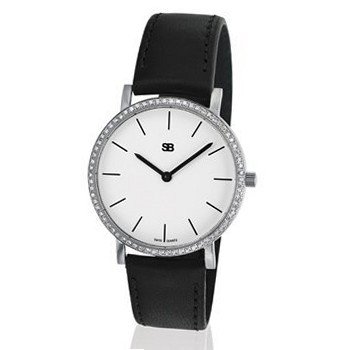 SOB1101/DIA SOB Ladies with White Dial & Full Diamond Bezel