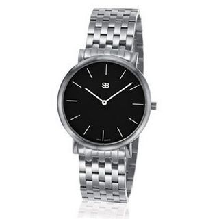 SOB1102/BRLINK Steel Blaze Ladies , Black Dial, Steel Bracelet