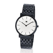 SOB1103/BRLINK Ladies Steel Blaze , White Dial, Black Case & Bracelet