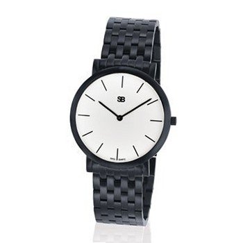 SOB1103/BRLINK Ladies Steel Blaze , White Dial, Black Case & Bracelet