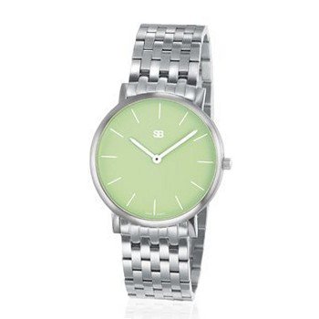 SOB1107/BRLINK Steel Blaze Ladies , Green Dial, Steel Bracelet