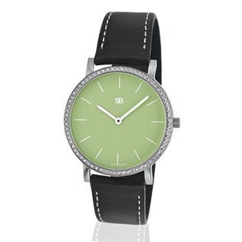 SOB1107/DIA Steel Blaze Ladies with Green Dial & Full Diamond Bezel