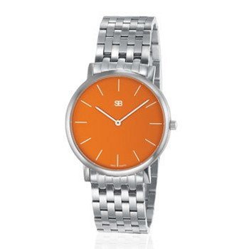 SOB1108/BRLINK Steel Blaze Ladies , Orange Dial, Steel Bracelet