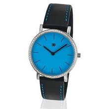 SOB1109/DIA Steel Blaze Ladies , Blue Dial & Full Diamond Bezel