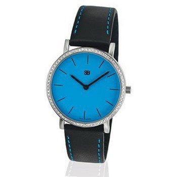SOB1109/DIA Steel Blaze Ladies , Blue Dial & Full Diamond Bezel
