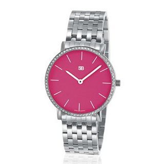 SOB1111/DIA Steel Blaze Ladies , Pink Dial, Full Diamond Bezel, Steel Bracelet