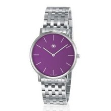 SOB1114/BRLINK Steel Blaze Ladies , Purple Dial, Steel Bracelet