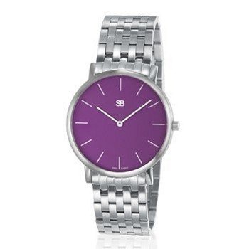 SOB1114/BRLINK Steel Blaze Ladies , Purple Dial, Steel Bracelet