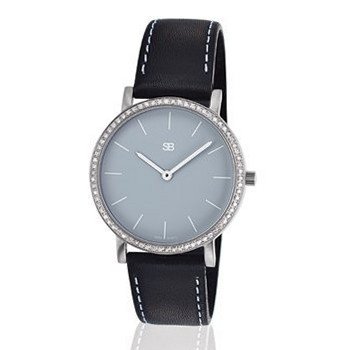 SOB1116/DIA Steel Blaze Ladies with Sky Blue Dial & Full Diamond Bezel