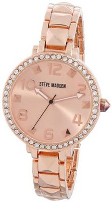 Steve Madden SMW00035-03 Rose Gold Pyramid Link Bracelet