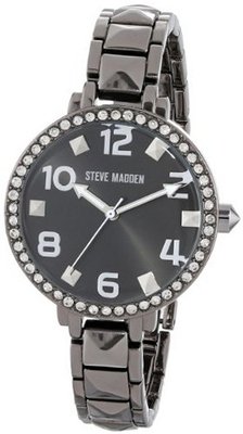Steve Madden SMW00035-04 Gun Metal Pyramid Link Bracelet