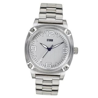 Storm Federal Quartz with White Dial Analogue Display and Silver Stainless Steel Strap 47106/S
