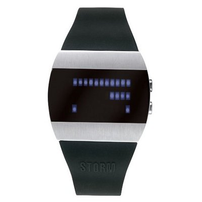 Storm Vibe Black / Rubber Strap / Blue LED