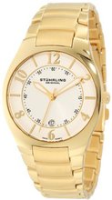 Stuhrling Original 112G.33332 Classic Ascot Regalia Swiss Quartz Date Gold Tone Bracelet
