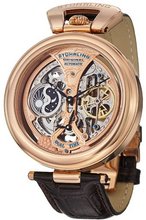 Stuhrling Original 127A.334553 Special Reserve Emperor's Grandeur Automatic Skeleton Dual Time Rose Tone Dial