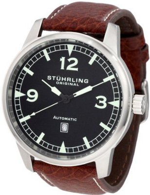 Stuhrling Original 129XL.3315K1 Aviator Tuskegee Warhawk Automatic Date Black