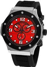 Stuhrling Original 160CXL.335675 Special Reserve Apocalypse Chrono Grand Chronograph Day and Date Rubber Strap