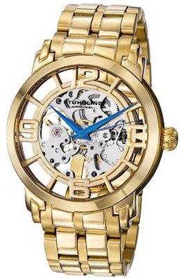 Stuhrling Original 165B2B.333331 Classic Winchester 44 Elite Automatic Skeleton Gold Tone