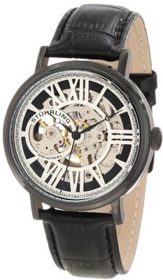 Stuhrling Original 168S.33551 Classic Automatic Skeleton Round Black IP Set