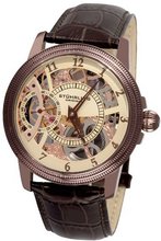 Stuhrling Original 228.3365K77 Symphony Saturnalia Brumalia Mechanical Skeleton Brown