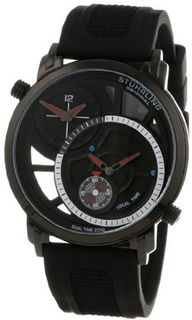 Stuhrling Original 503.33561 Symphony Eclipse Horizon Swiss Quartz Dual Time Black