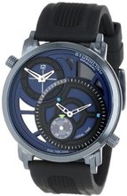 Stuhrling Original 503.33X66 Symphony Eclipse Horizon Swiss Quartz Dual Time Blue
