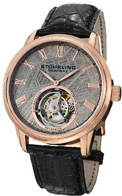 Stuhrling Original 536.3345X2 Tourbillon Limited Edition Meteorite Mechanical Rose-Tone