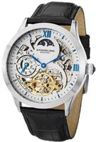 Stuhrling Original 571.33152 Classic Winchester Tempest II Automatic Skeleton Dual Time Zone Silver Dial
