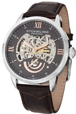 Stuhrling Original 574.03 "Aristocrat Executive II" Automatic Skeleton Grey Dial Dress