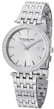 Stuhrling Original 579.01 Soiree Tiara Swiss Quartz Swarovski Silver Dial Date