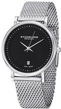 Stuhrling Original 734GM.02 Ascot "Casatorra Elite" Stainless Steel Mesh Black Dial