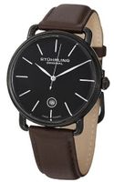 Stuhrling Original 768.03 "Classic Ascot Agent" Stainless Steel and Brown Leather